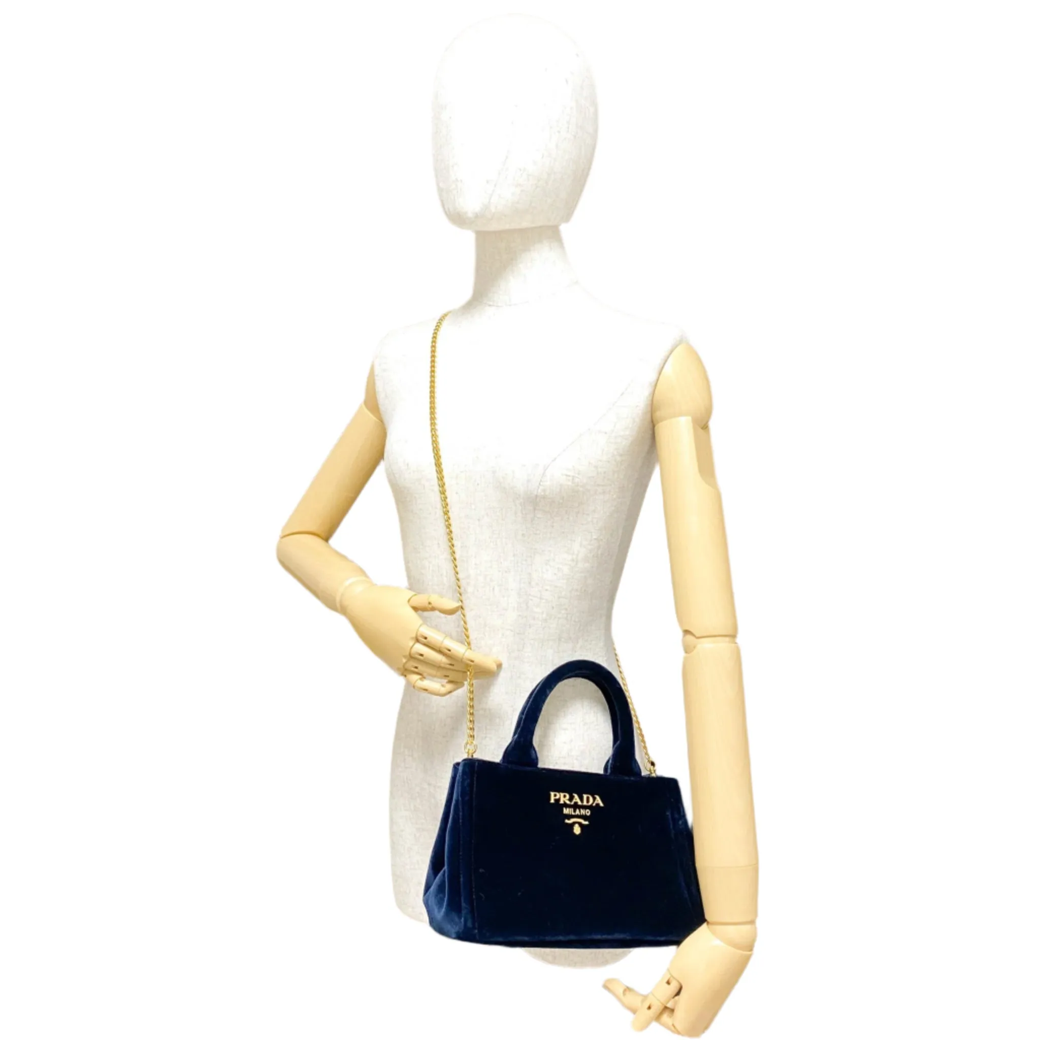 Velvet Navy Totes Shoulder Bag