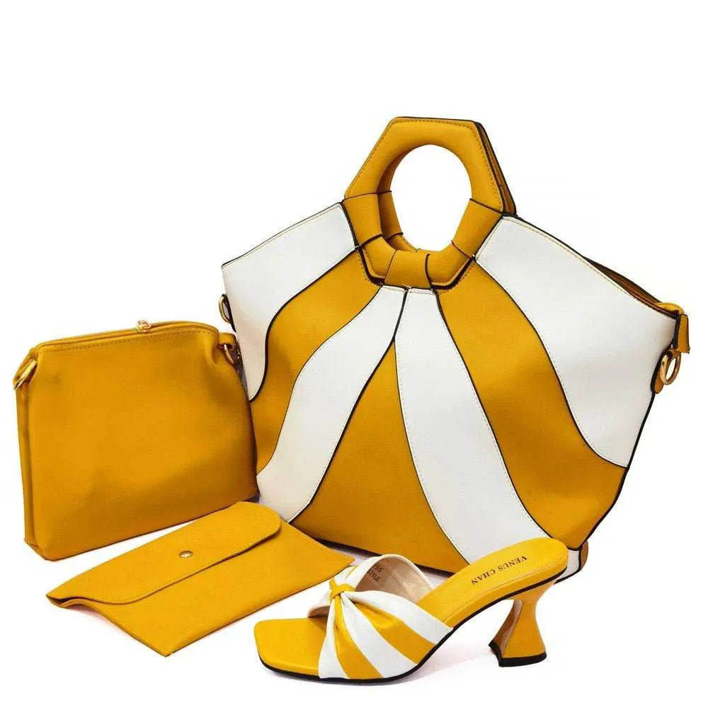 Venus Chan Summer Sandals Casual Ladies Shoes and Bag Set