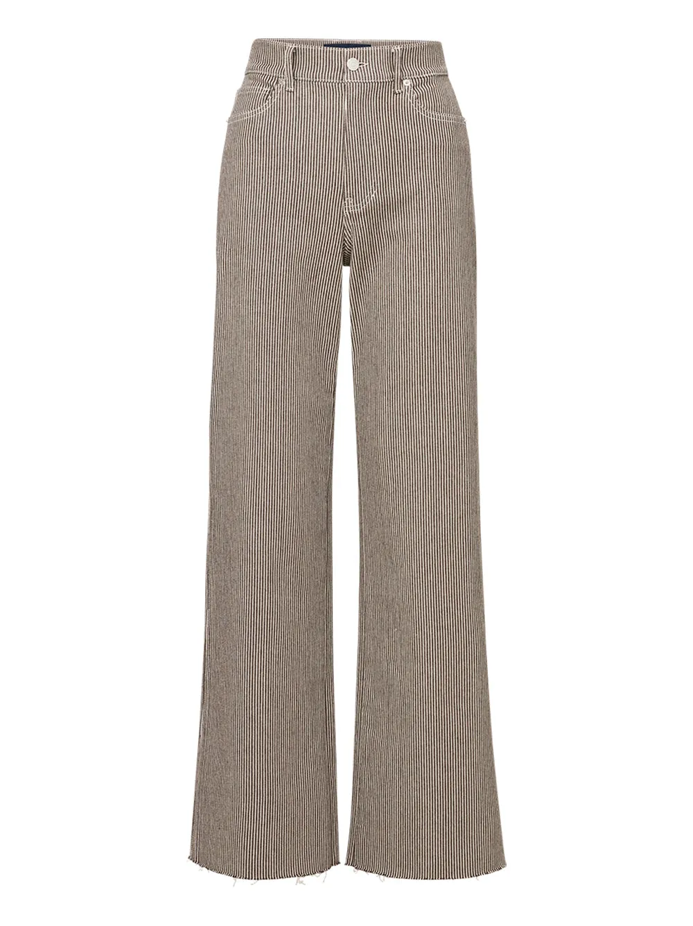Veronica Beard Taylor High Rise Wide Leg Pants in Cedar Stripe