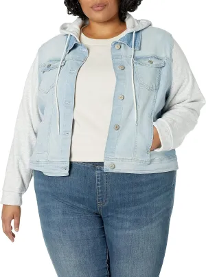 WallFlower Women's Dreamer Denim Jackets Juniors (Standard and Plus)