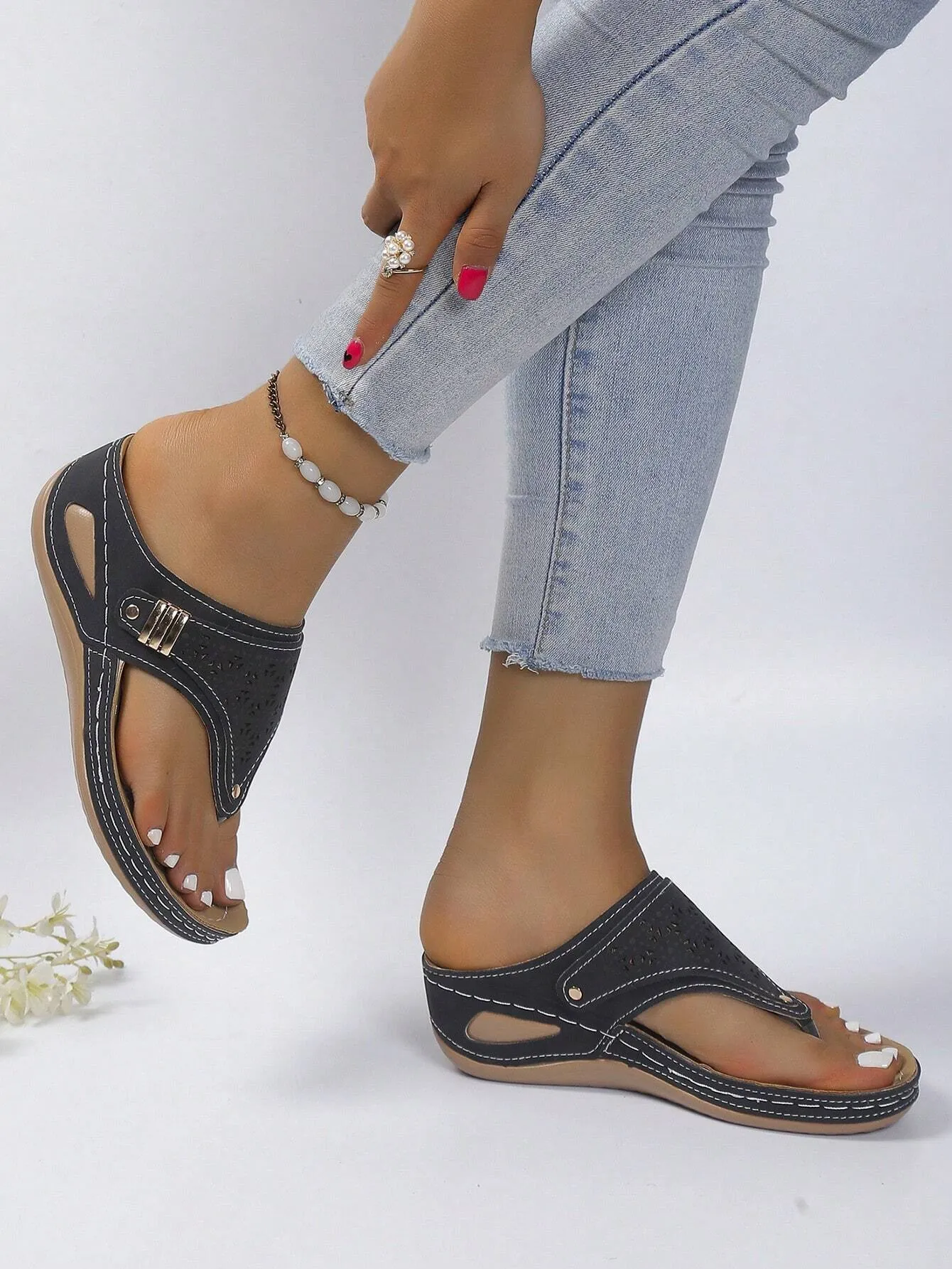 Wedge Heel Outdoor Slipper