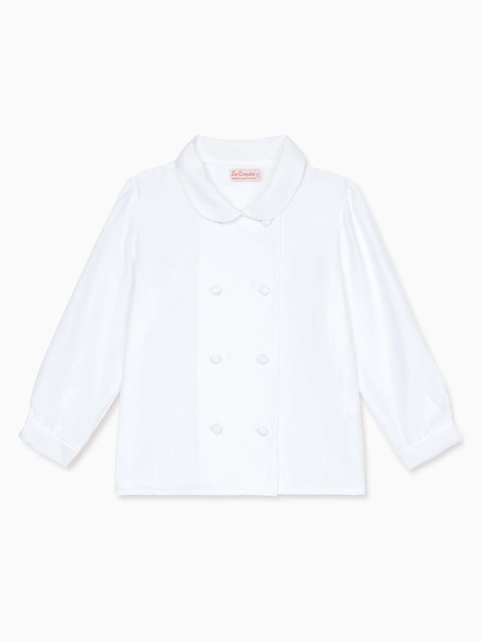 White Barba Ceremony Long Sleeve Boy Shirt