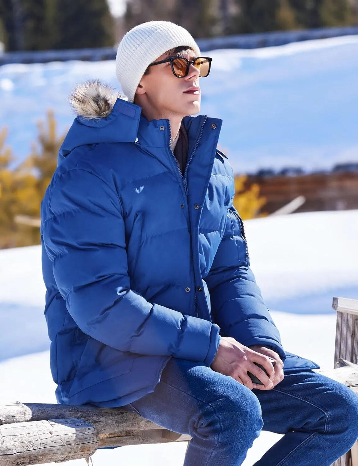 Winter Coats For Men Winter Jackets Water Resistant Warm Thicken Puffy Hooded Insulated Thicken Parka Coat