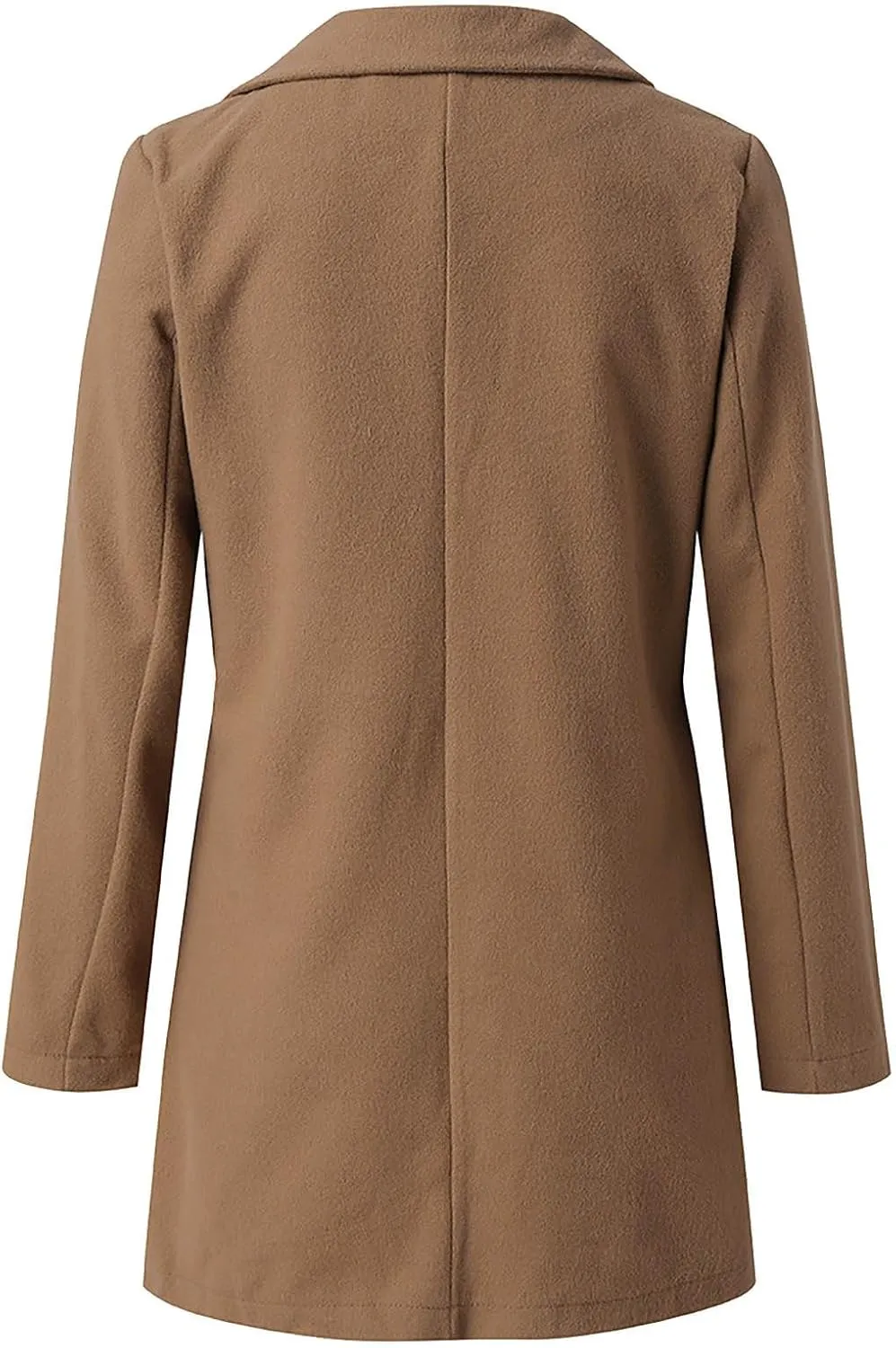 Winter Coats for Women 2024 Fall Wool Trench Coats Double Breasted Notch Lapel Casual Pea Coat Overcoats