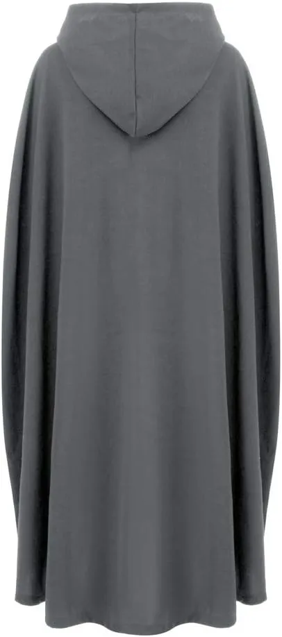 Women Hooded Wool Blend Maxi Long Cape Poncho Maxi Cloak Coat Fall Winter Trench Coat Robe Gothic Plus Size Clothes
