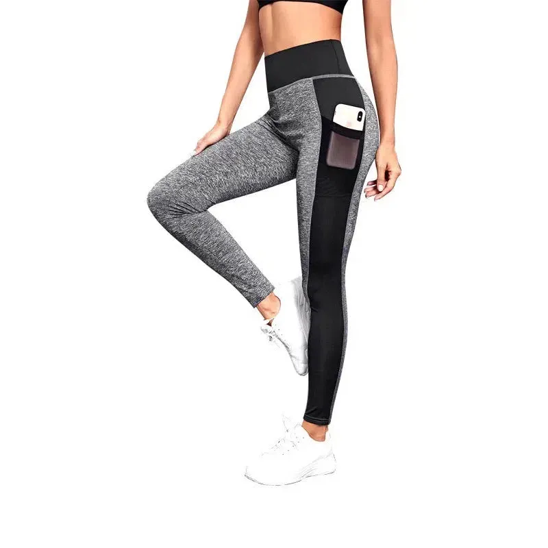 Women Sports Leggings Gym Pocketed Yoga Pants Fitness Running Pants Stretchy Sportswear Plus Size Sports Gym Yoga Pant for Women