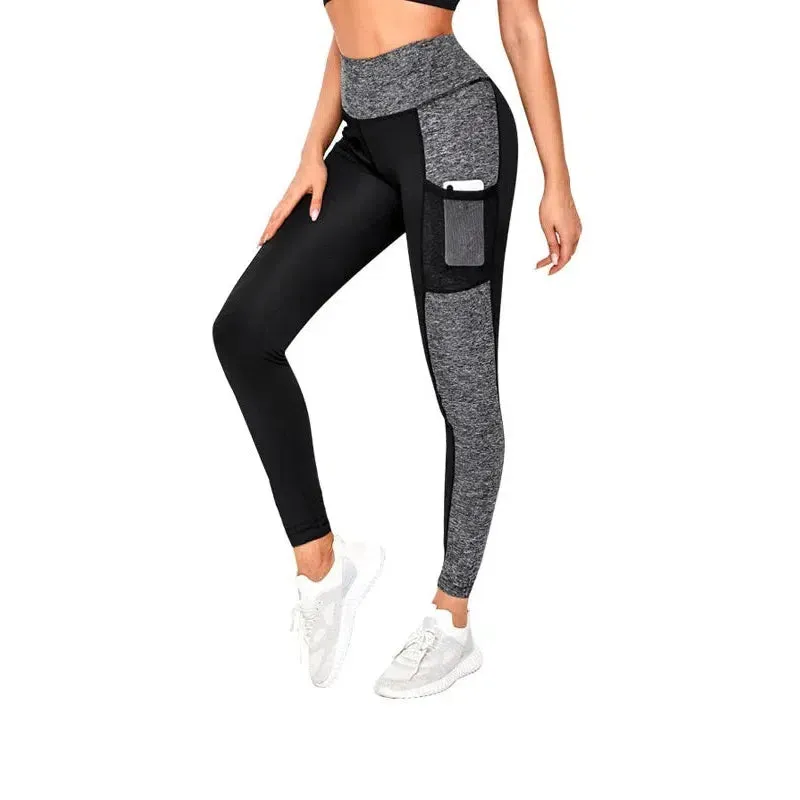 Women Sports Leggings Gym Pocketed Yoga Pants Fitness Running Pants Stretchy Sportswear Plus Size Sports Gym Yoga Pant for Women