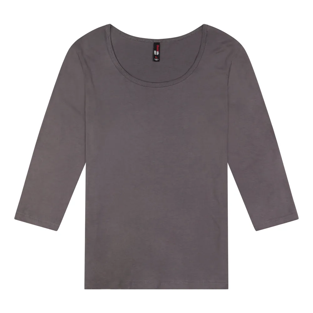 Women's 3/4 Sleeve Scoop Neck Top