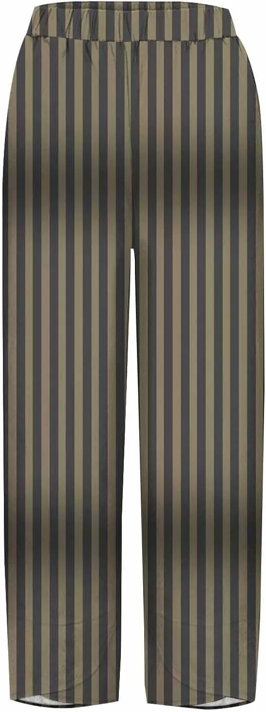 Womens Cotton Linen Striped Pants Wide Leg Comfy Trousers Fashionable Loose Straight Pant for Outdoor Hiking