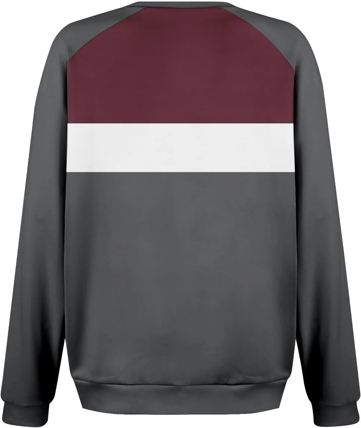 Women's Fashion Sweatshirt 2024 Casual Loose Splicing Color Block Hoodless Wide Hem Long Sleeve Fall outfits Clothes