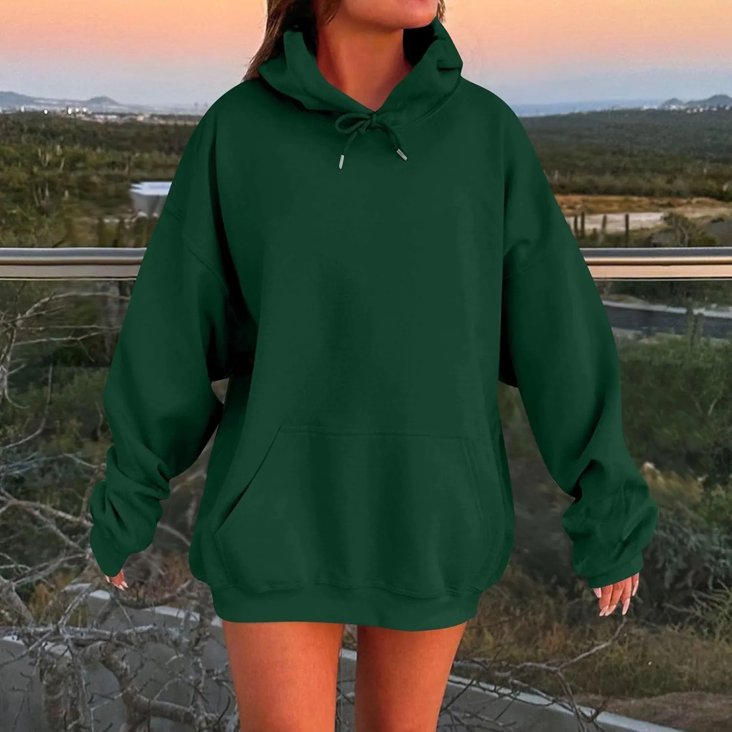 Womens Oversized Hoodies Fleece Sweatshirts Long Sleeve Sweaters Fashion Y2K Outfits Casual Pullover Tops Fall Clothes