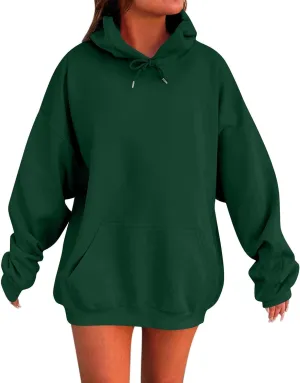 Womens Oversized Hoodies Fleece Sweatshirts Long Sleeve Sweaters Fashion Y2K Outfits Casual Pullover Tops Fall Clothes