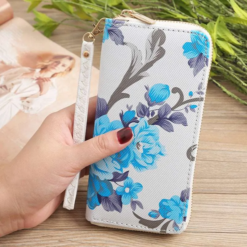 Women's Zippered Floral Wallet