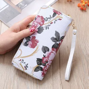 Women's Zippered Floral Wallet