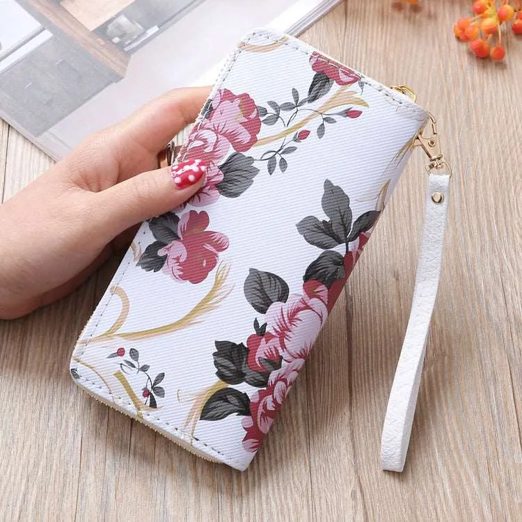 Women's Zippered Floral Wallet