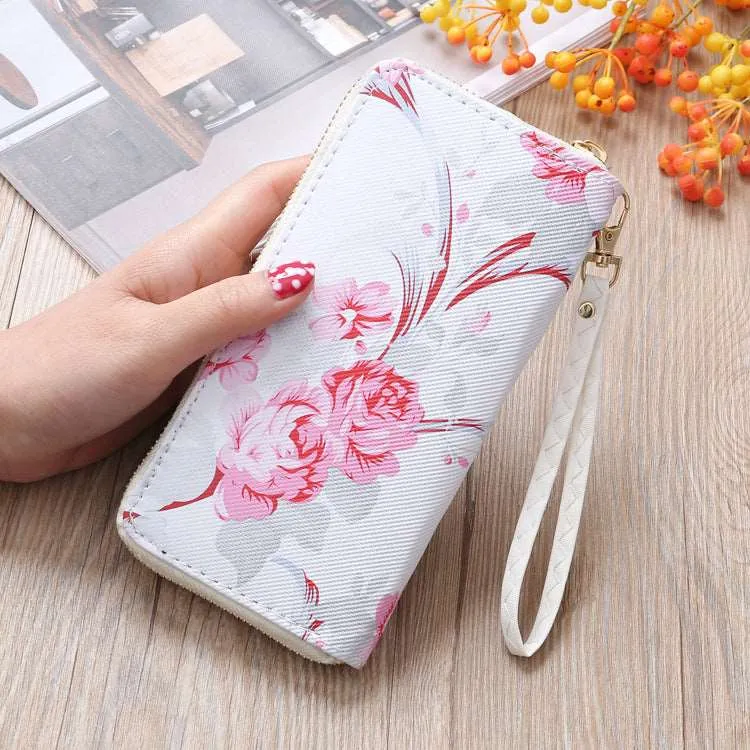 Women's Zippered Floral Wallet