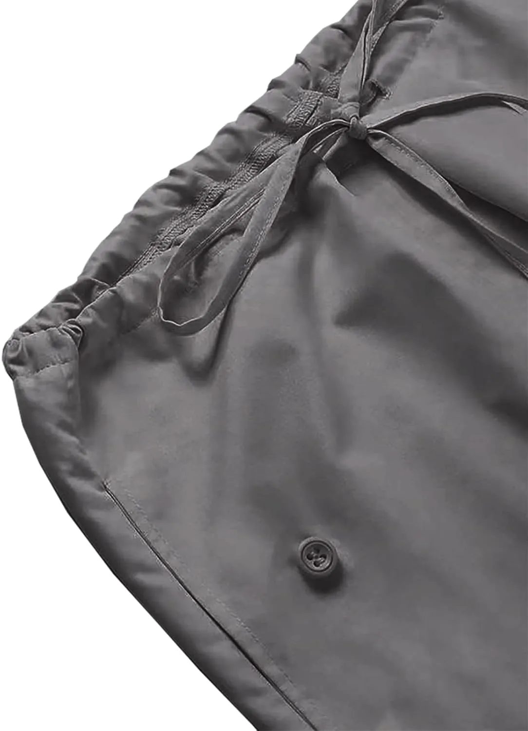 Xineicy Parachute Pants for Women Drawstring Baggy Cargo Pants Y2K Trouser Low Rised Jogger Sweatpants
