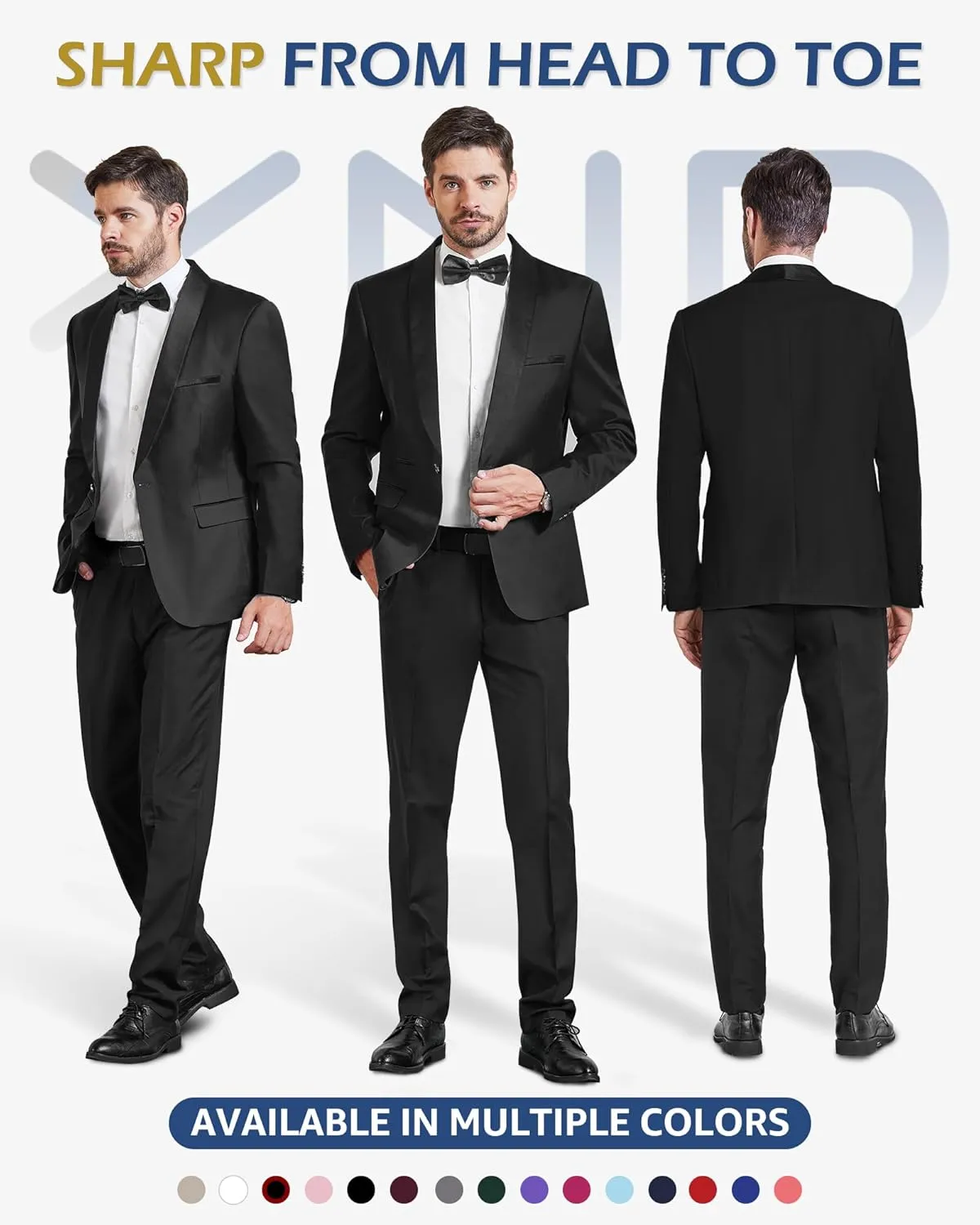 YND Men's One Button Casual Slim Fit Blazer, Shawl Lapel Lightweight Jacket Dinner Prom Party Tuxedo