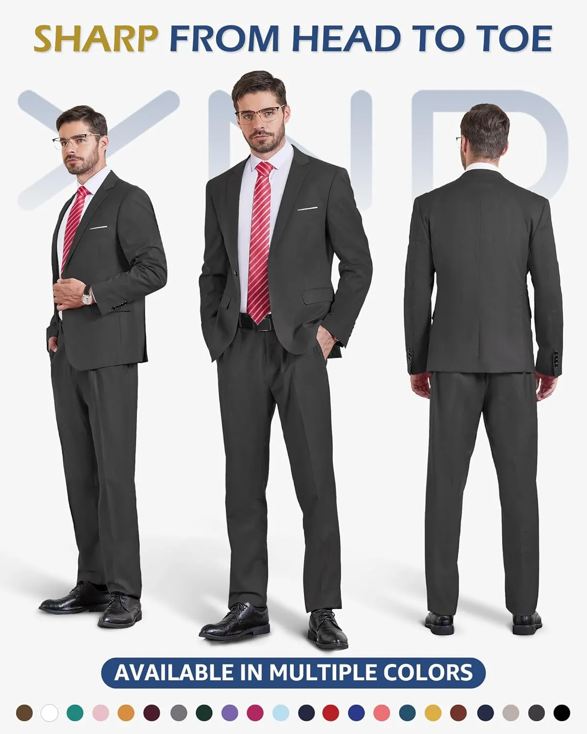 YND Men's One Button Slim Fit Blazer, Casual Lightweight Suit Daily Jacket Coat