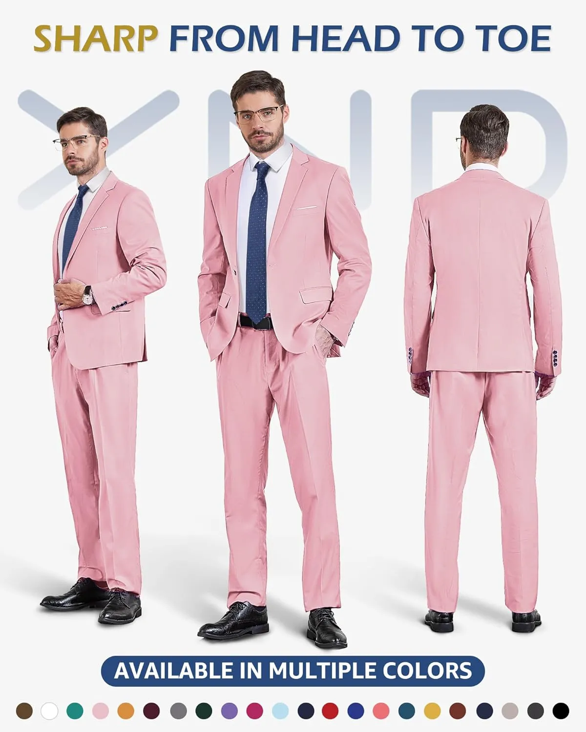 YND Men's One Button Slim Fit Blazer, Casual Lightweight Suit Daily Jacket Coat