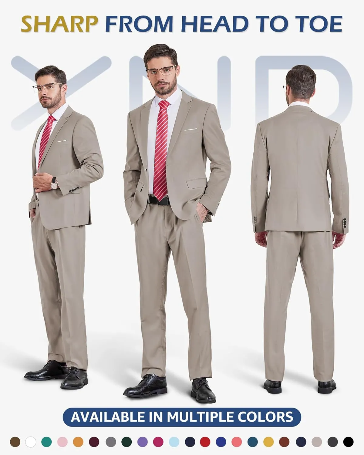 YND Men's One Button Slim Fit Blazer, Casual Lightweight Suit Daily Jacket Coat