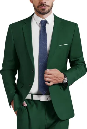 YND Men's Two Button Slim Fit Suit Blazer, Casual Lightweight Jacket Sport Coat