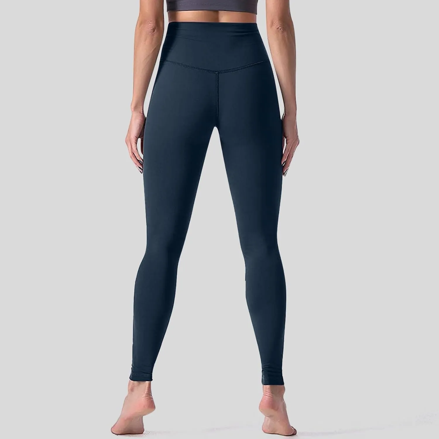 Yoga Women Straight Dress Pants with Pockets Tall Petite Regular for Work Business Thick Leggings for Women Plus
