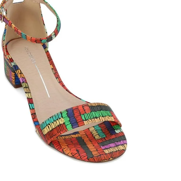 ZAYBE MULTI COLOUR LOW HEEL SANDALS