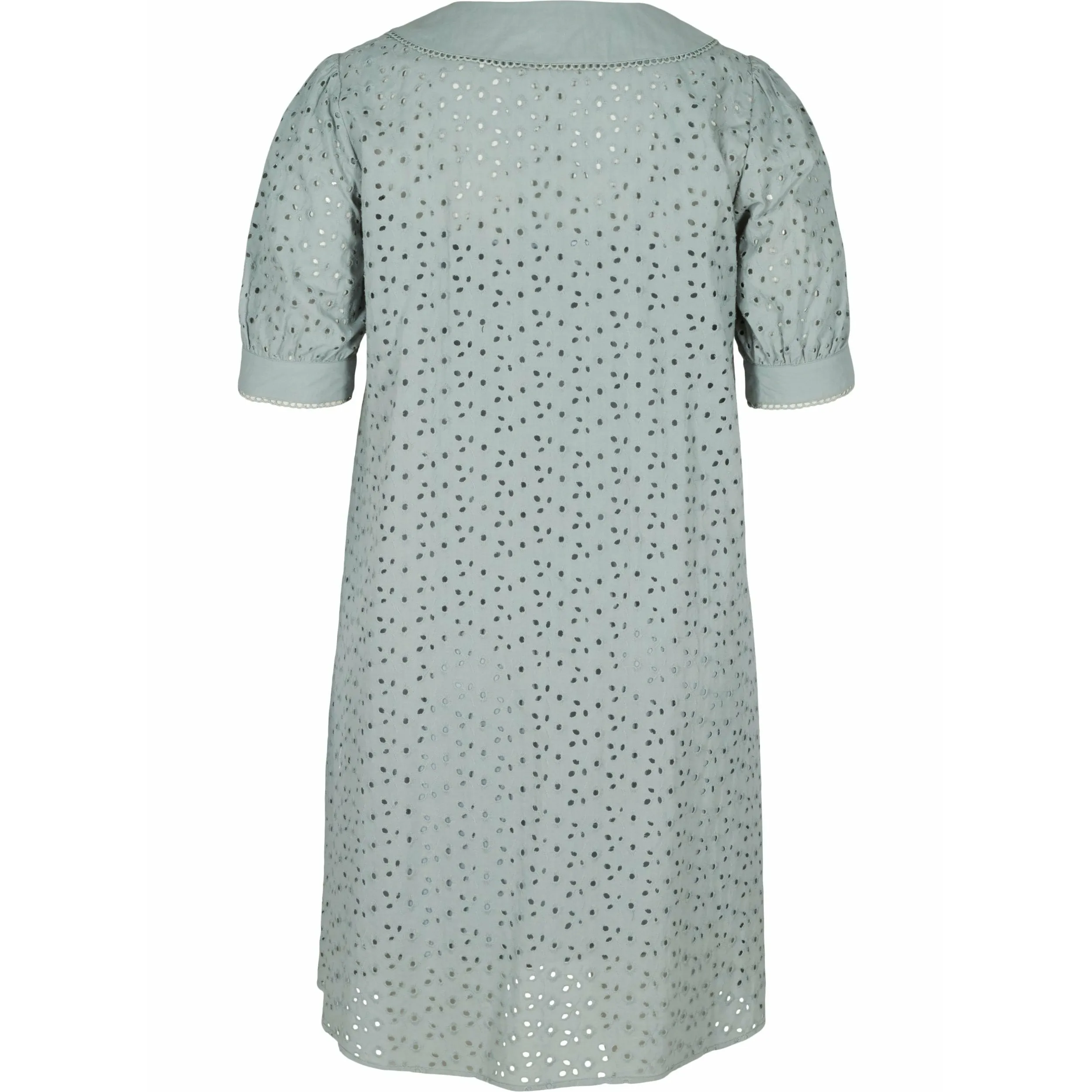 Zizzi Meddy Dress in Silver Blue
