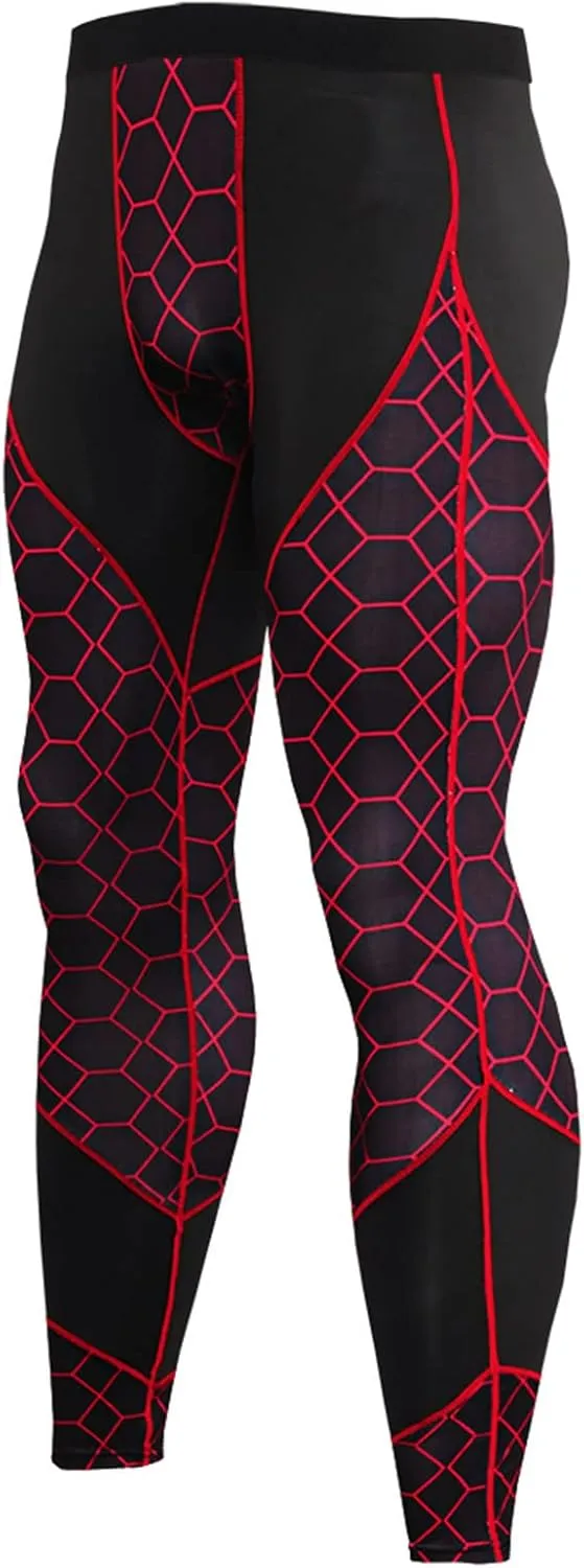 ZYXTIM Men's Compression Pants, Quick Dry Gym Workout Sports Running Tights Slim Fit Yoga Leggings with Pocket/Non-Pocket