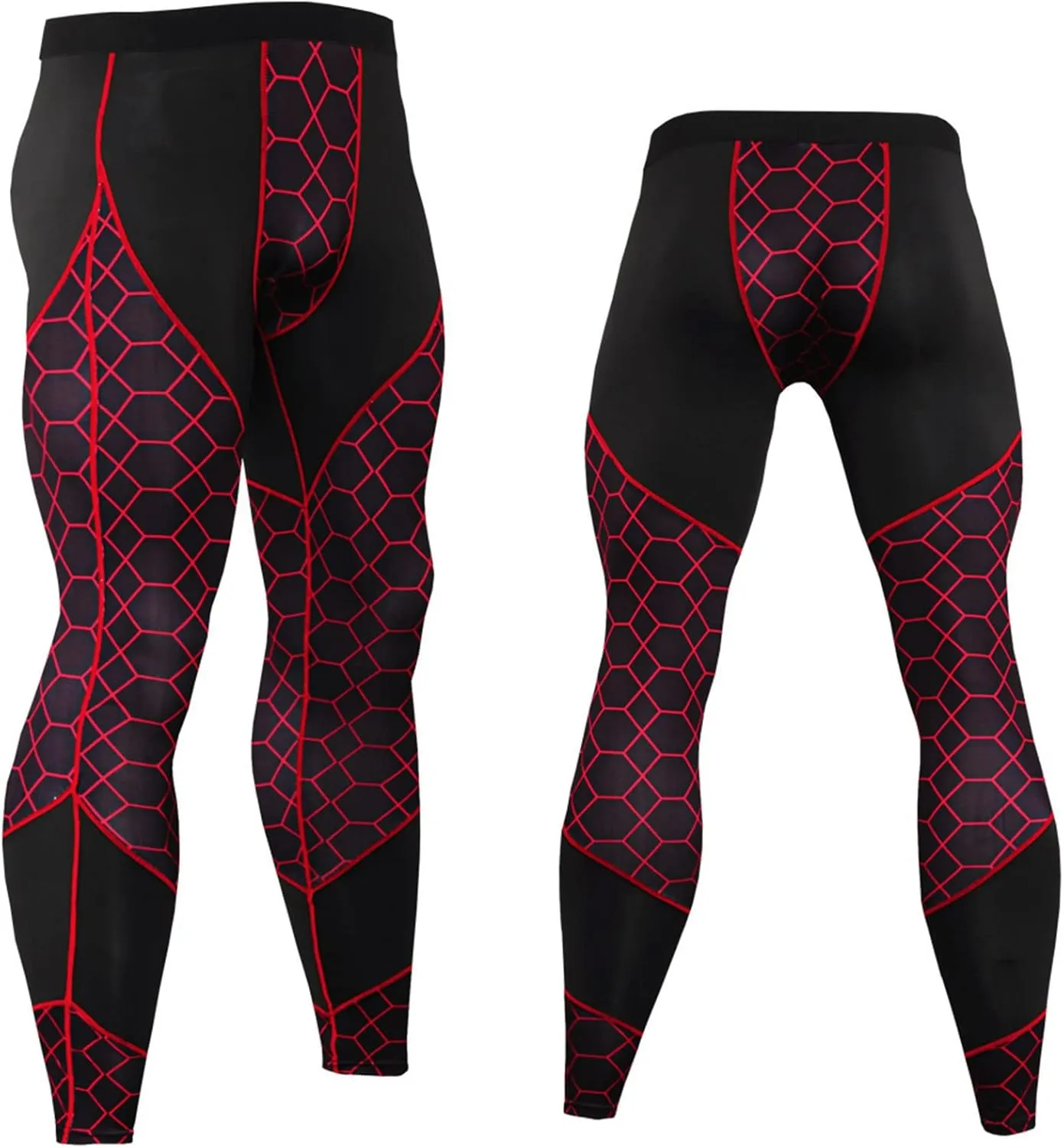ZYXTIM Men's Compression Pants, Quick Dry Gym Workout Sports Running Tights Slim Fit Yoga Leggings with Pocket/Non-Pocket